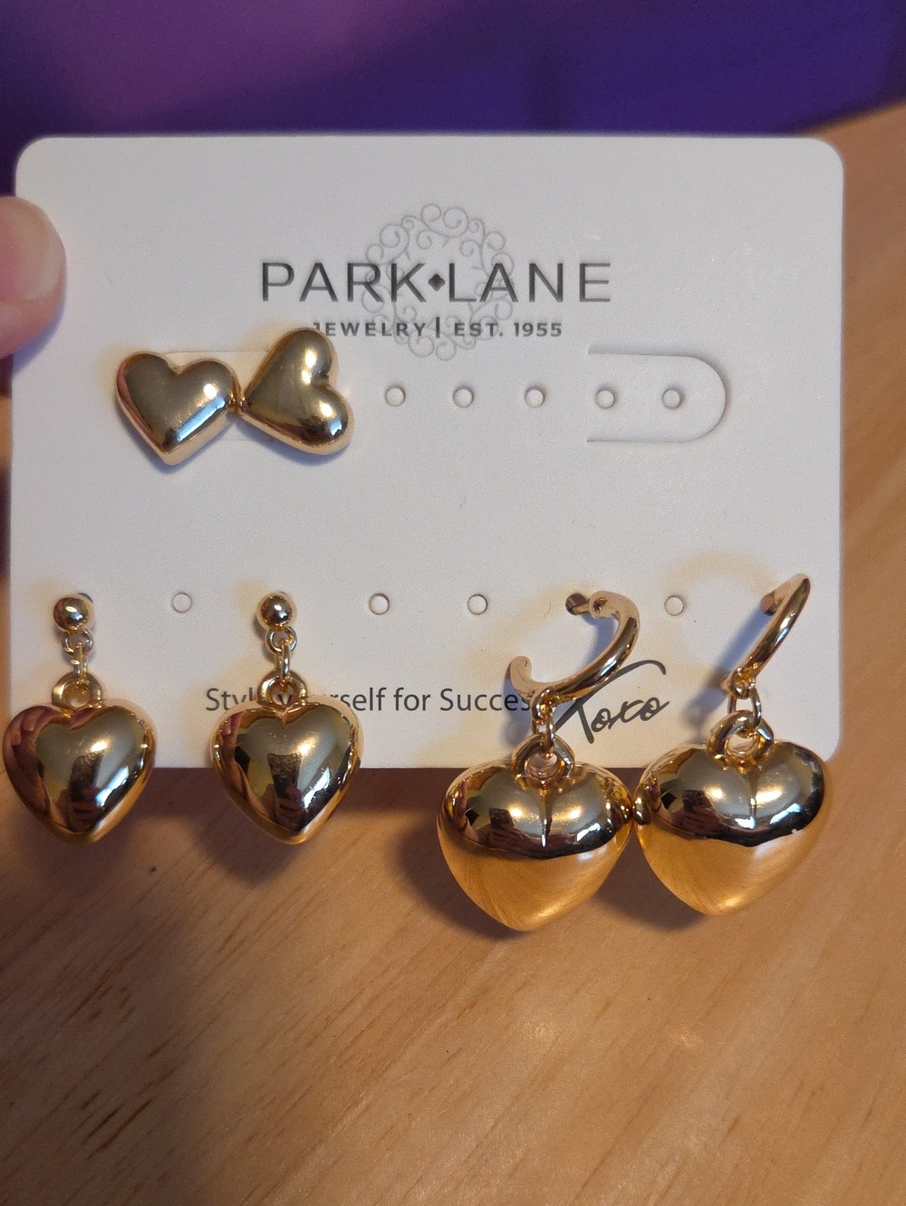 Park Lane Pippa Gold Heart Earring Trio